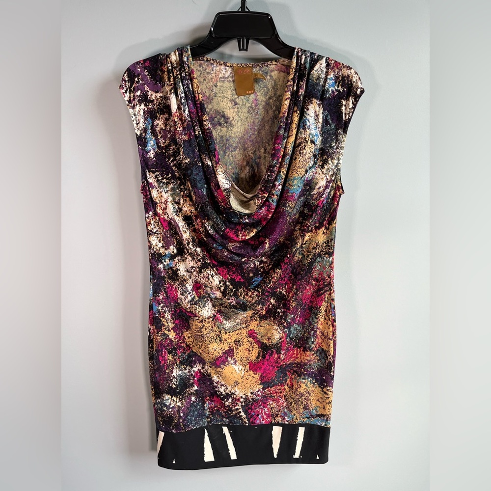 Ali Ro Printed Cowl Neck Dress 2